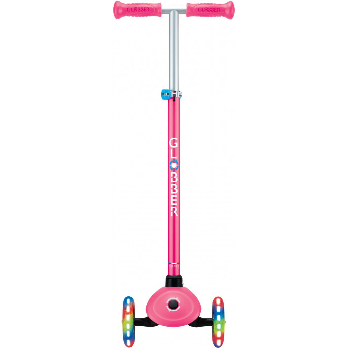Globber Scooter Primo Plus Lights Fuchsia (442-610-4).