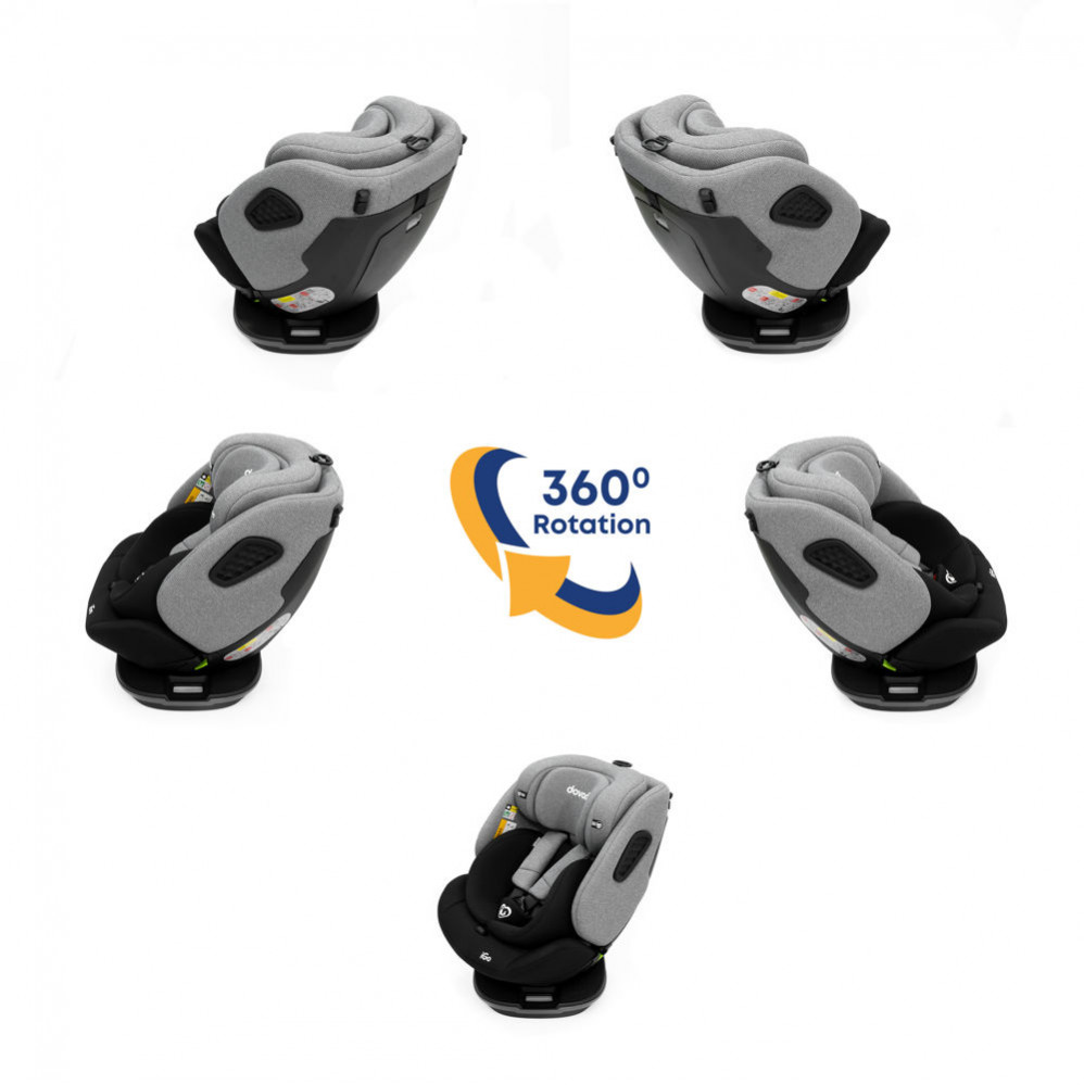 Κάθισμα Αυτοκινήτου iGo i-size 40-150cm Isofix 360° Black&Grey :Απολαύστε τη μέγιστη ευελιξία, ασφάλεια και άνεση που προσφέρει το παιδικό κάθισμα αυτοκινήτου Dovadi iGo i-size.