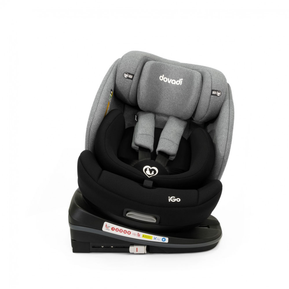 Κάθισμα Αυτοκινήτου iGo i-size 40-150cm Isofix 360° Black&Grey :Απολαύστε τη μέγιστη ευελιξία, ασφάλεια και άνεση που προσφέρει το παιδικό κάθισμα αυτοκινήτου Dovadi iGo i-size.