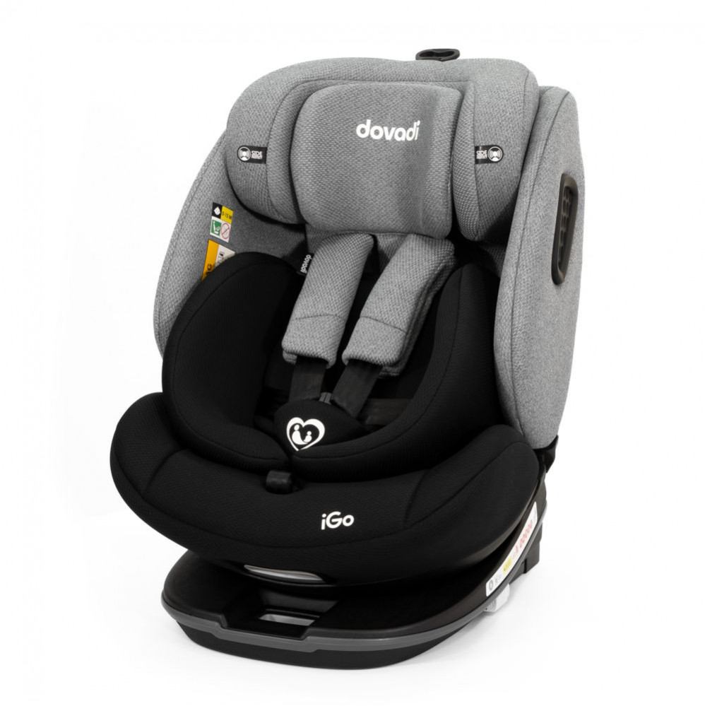 Κάθισμα Αυτοκινήτου iGo i-size 40-150cm Isofix 360° Black&Grey :Απολαύστε τη μέγιστη ευελιξία, ασφάλεια και άνεση που προσφέρει το παιδικό κάθισμα αυτοκινήτου Dovadi iGo i-size.
