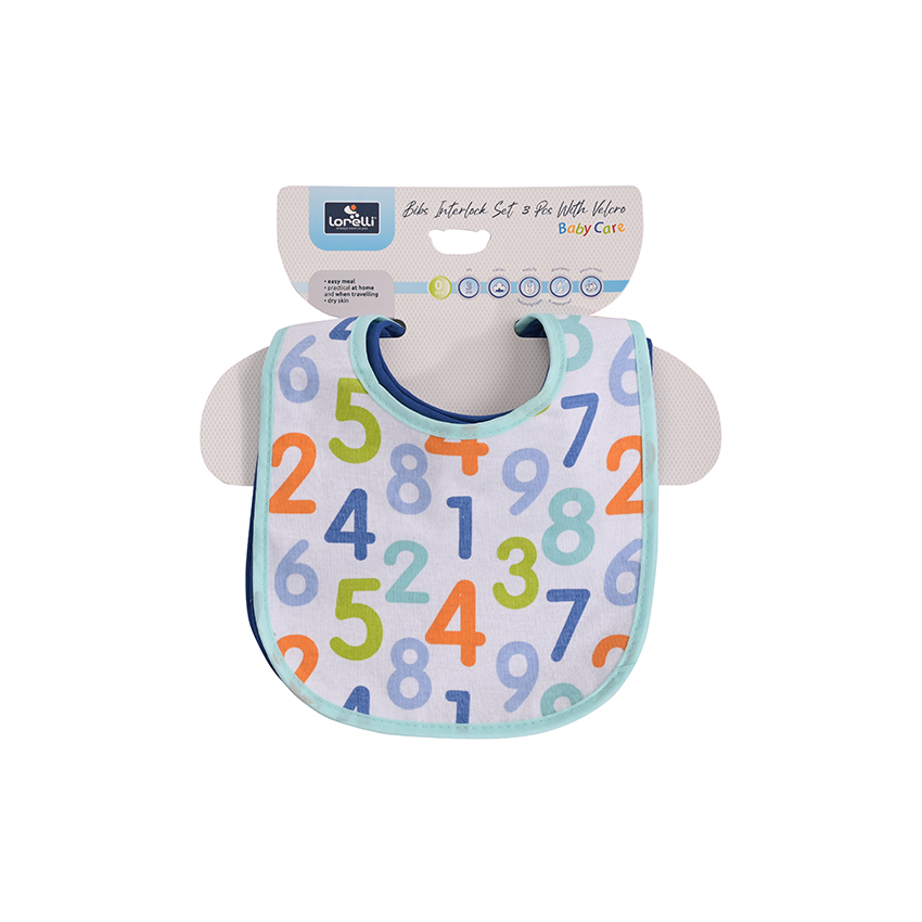 Η φωτογραφία δείχνει Lorelli σετ 3 τεμ σαλιάρες υφασμάτινες με χαρούμενα σχέδια.