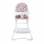 Κατάλληλο για ηλικία 6+μηνώνΚατάλληλο για παιδιά βάρους έως 15 κιλάΜεταλλικός σκελετόςΠλήρως αναδιπλούμενο για εξοικονόμηση χώρουΚαλάθι αποθήκευσηςΑποσπώμενος επάνω δίσκος για εύκολο και γρήγορο καθάρισμαΖώνη ασφαλείας 5 σημείωνΠοτηροθήκηΒάρος: 6.