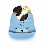 Η φωτογραφία δείχνει Σαλιάρα σιλικόνης κατάλληλη για παιδιά άνω των 4 μηνών.