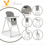 Η φωτογραφία δείχνει Το παιδικό καρεκλάκι Brownie από την εταιρεία Cangaroo έχει όλες τις απαραίτητες λειτουργίες και υψηλή ποιότητα κατασκευής.