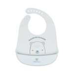 Μαλακή σαλιάρα σιλικόνης κατασκευασμένη απο αβλαβή υλικά χωρίς BPAΔιαθέτει ψυχουλοσυλλέκτηΚαθαρίζεται εύκολαΡυθμιζόμενο άνοιγμα λαιμού με κούμπωμαΔιαστάσεις: 23x1,8x32 cmΚατάλληλη για β΄ρεφη 4+ μηνών