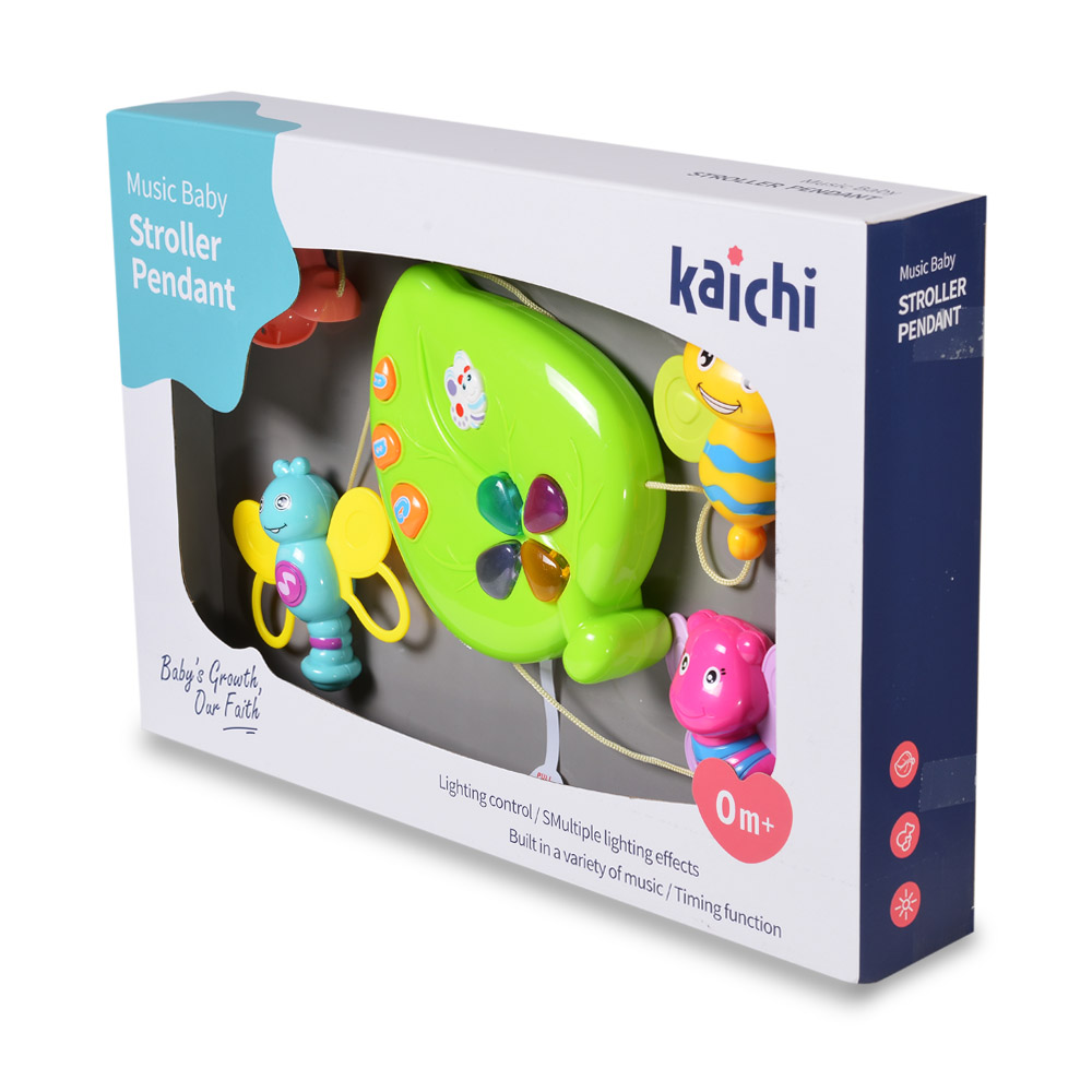 Η φωτογραφία δείχνει Παιχνίδι της εταιρείας Kaichi με δυνατότητα τοποθέτησης στην κούνια ή το καρότσι του μωρού.