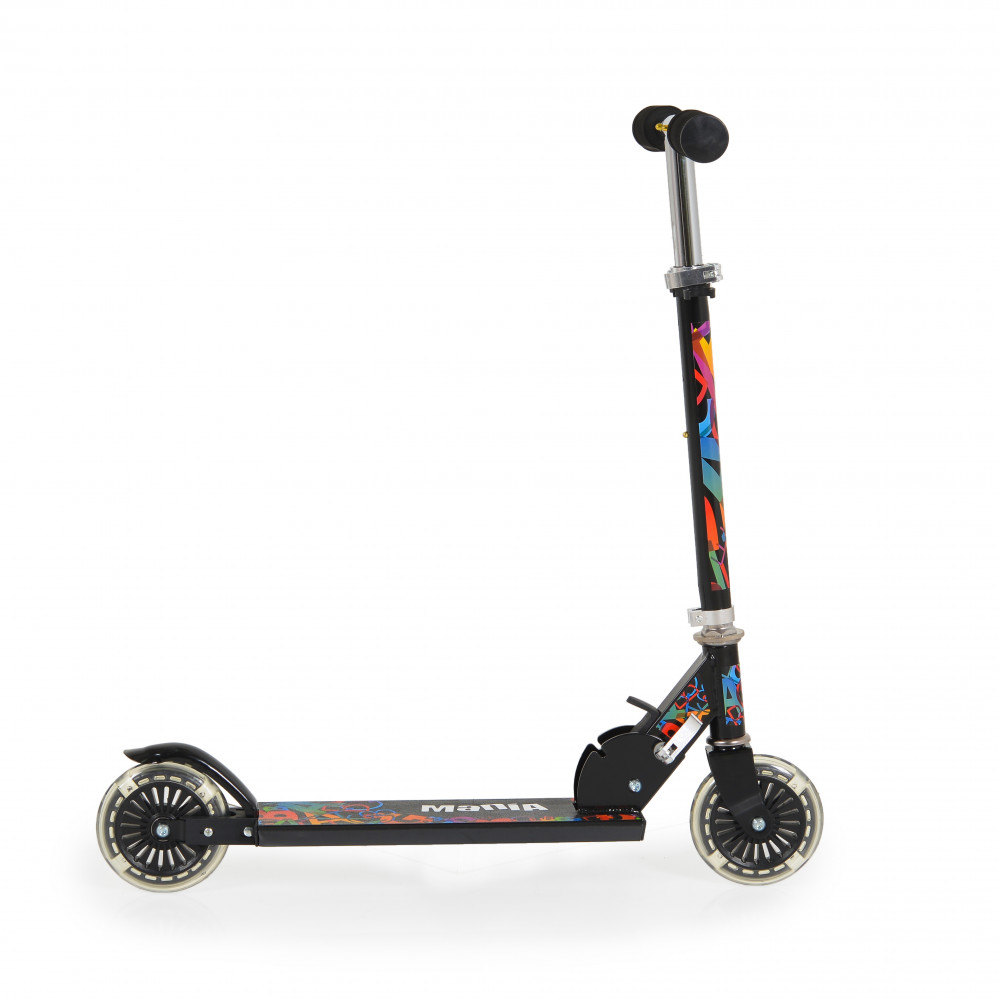 Η φωτογραφία δείχνει Αναδιπλούμενο μεταλλικό σκούτερ κατάλληλο για 3+ ετών με μέγιστο βάρο; τα 20 κιλάΔιαστάσεις:&nbsp;Tροχοί PVC 125mmΜέγεθος σανίδας: 35cm x 10cmΡύθμιζόμενο τιμόνι: 60cm / 76cm/ 79cm/82cm