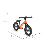 Ποδήλατο ισορροπίας κατασκευασμένο από ανθρακούχο χάλυβα με ανάρτηση από καουτσούκ και αποτροπή περιορισμού ανατροπής.