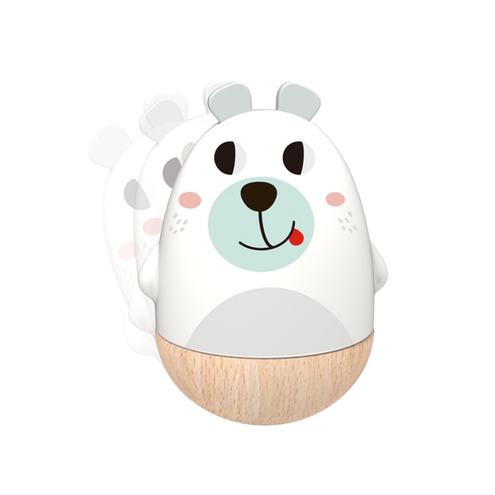 Η φωτογραφία δείχνει Μια τέλεια προσθήκη στον χρόνο παιχνιδιού! Αυτό το αστείο μουσικό αρκουδάκι είναι επίσης ένα παιχνιδάκι που μπορεί να χρησιμοποιήσει ένα παιδί χωρίς να κυλήσει μακριά.