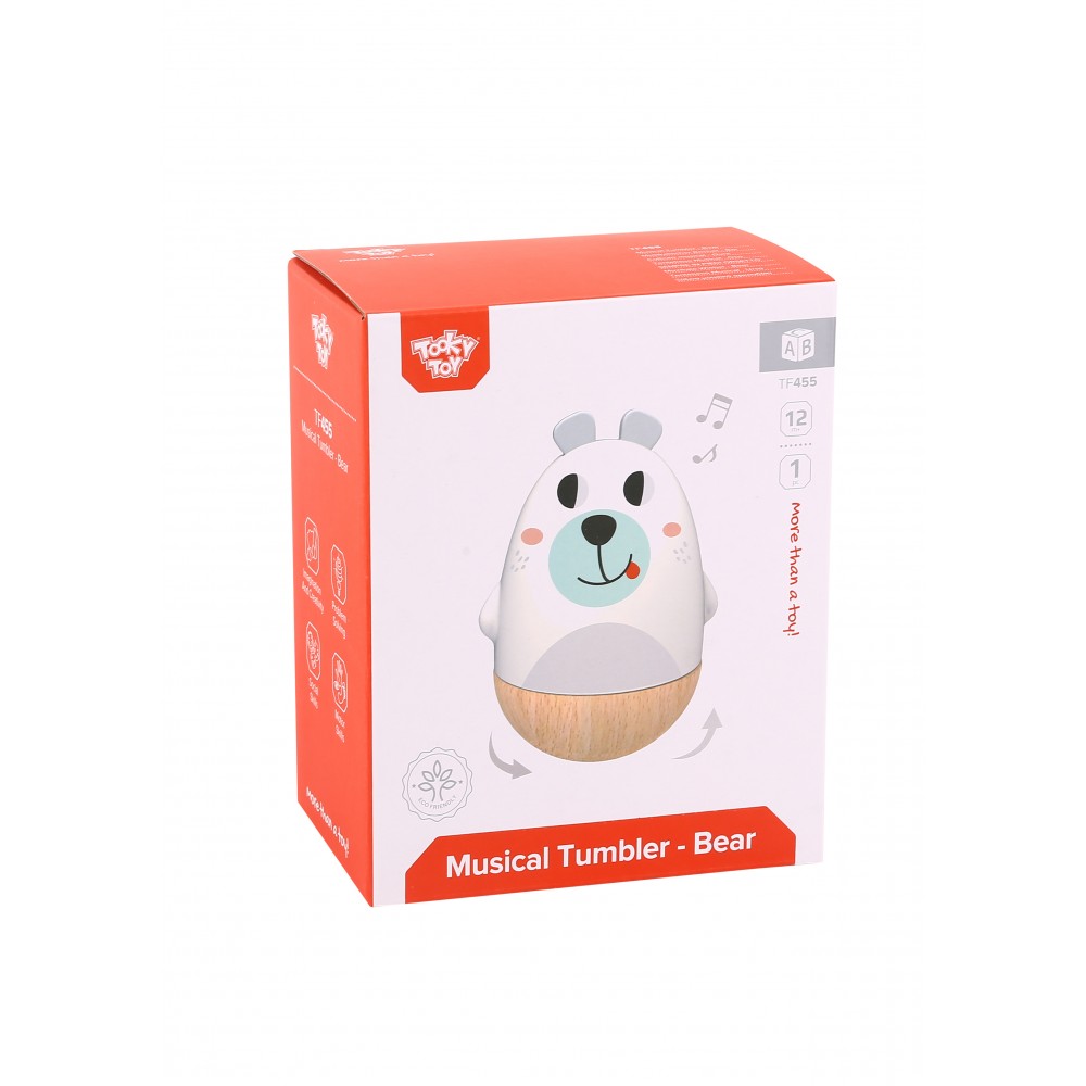 Η φωτογραφία δείχνει Μια τέλεια προσθήκη στον χρόνο παιχνιδιού! Αυτό το αστείο μουσικό αρκουδάκι είναι επίσης ένα παιχνιδάκι που μπορεί να χρησιμοποιήσει ένα παιδί χωρίς να κυλήσει μακριά.