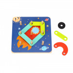 Η φωτογραφία δείχνει Tooky toy σετ 24 τμχ παζλ εκμάθησης Περιέχει 20 ξύλινα κομμάτια και 4 κάρτες με σχέδια, συμπεριλαμβανομένων ζώων, οχημάτων κ.