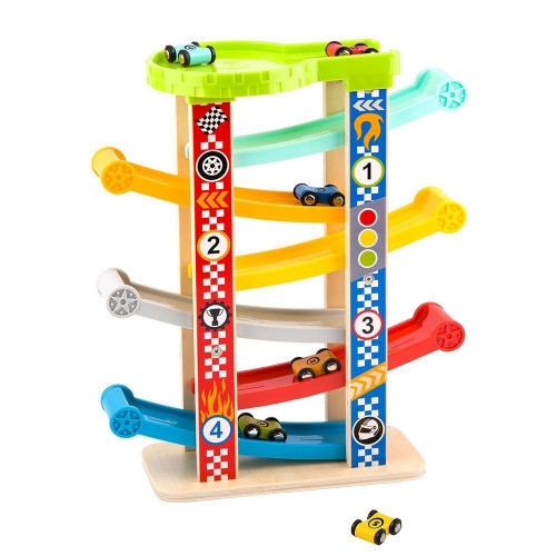 TOOKY TOY TY841 ΞΥΛΙΝΗ ΠΙΣΤΑ ΜΕ ΑΥΤΟΚΙΝΗΤΑ 8ΤΕΜ 6970090042492