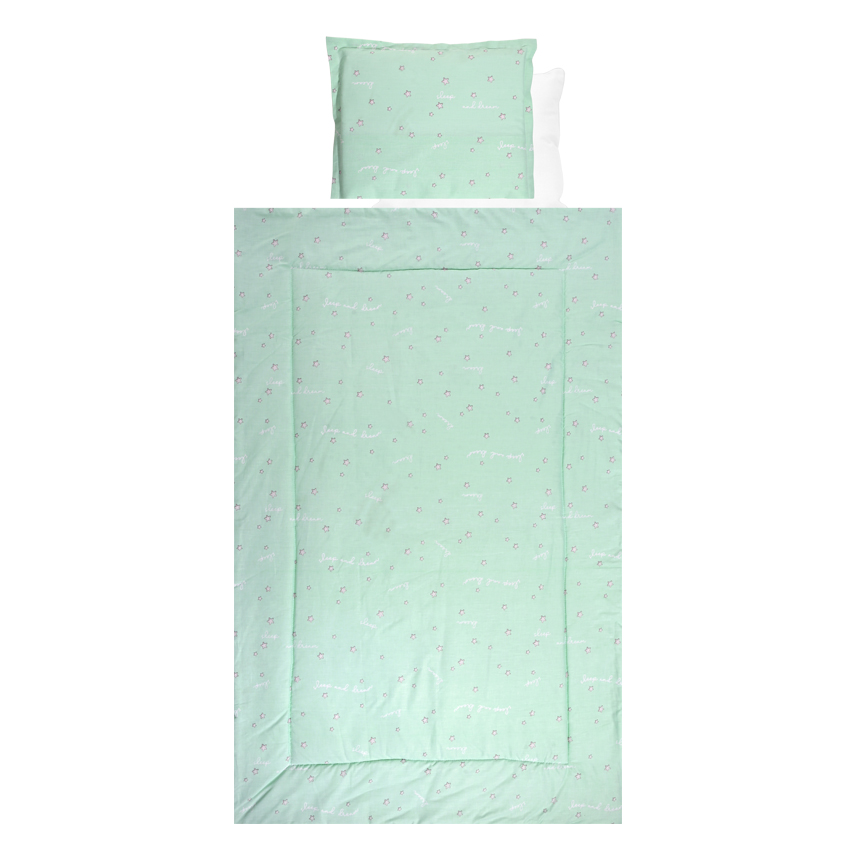 Η φωτογραφία δείχνει Βρεφικό σετ 4 τεμαχιών της εταιρείας Lorelli κατασκευασμένο απο 100% υποαλλεργικά και βαμβακερά υφάσματαΠεριλαμβάνει:Πάπλωμα: 97x145cmΜαξιλάρι: 35x43cm (100% Polyester)Μαξιλαροθήκη: 35x43cmΣεντόνι: 100x150cm (100% Βαμβάκι)