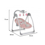 Η φωτογραφία δείχνει Βρεφική ηλεκτρική κούνια-ριλάξ κατάλληλο για παιδιά έως 6 μηνών και με μέγιστο βάρος τα 9 κιλά.