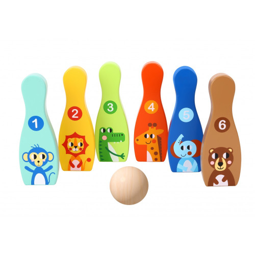 TOOKY TOY ΤΗ295 ΞΥΛΙΝΟ ΣΕΤ BOWLING GAME 697263337156