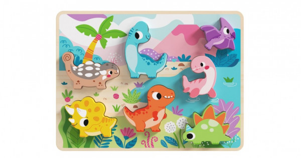 TOOKY TOY TH632 CHUNKY PUZZLE 8 PIECES DINOSAUR 6972633372868