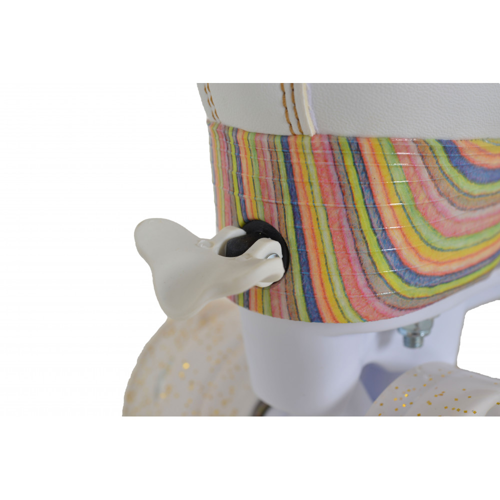 Ρυθμιζόμενα πατίνια-ρόλερ με γκλίτερ και διάφανους τροχούς Τροχοί PU 54*32 με γκλίτερΡουλεμάν άνθρακα ABEC-5.