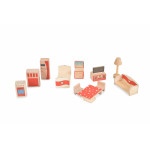 Η φωτογραφία δείχνει Το Ξύλινο Κουκλόσπιτο Elly είναι κατασκευασμένο από MDF και φυσικό ξύλο και συναρμολογείται εύκολα.