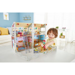 Η φωτογραφία δείχνει Hape Happy Family Ξύλινος Στάβλος Pony Club (E3409A).