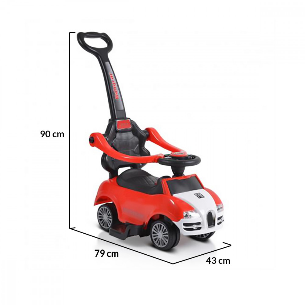 Η φωτογραφία δείχνει Βρεφικό ποδοκίνητο κατάλληλο για παιδιά ηλικίας άνω των 24 μηνών (2 ετών), με βάρος έως 25 κιλά.