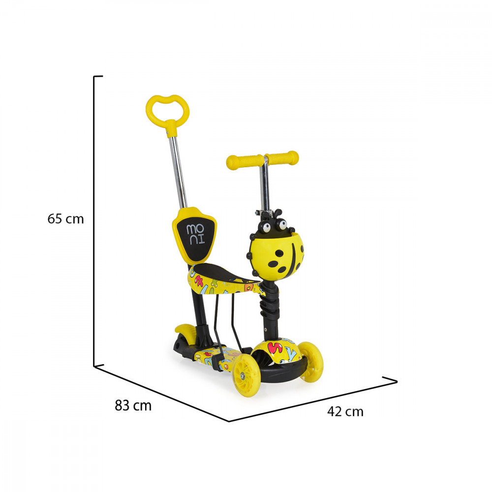 Παιδικό σκούτερ 3 σε ένα με στάμπα νερού PP κατάλληλο για παιδιά ηλικίας 2+ ετών To κάθισμα καλύπτει έως και τα 20 κιλάΤο πατίνι καλύπτει έως και τα 40 κιλάKoυτί αποθήκευσης στο τιμόνι αφαιρούμενοΔεν είναι αναδιπλούμενοΤο παιχνίδι έχει σχεδιαστεί και κατασκευαστεί σύμφωνα με τις απαιτήσεις της 