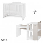 Κούνια μετατρεπόμενη σε κρεβάτι προεφηβικό και γραφείο της εταιρείας Lorelli.