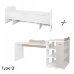 Κούνια μετατρεπόμενη σε κρεβάτι προεφηβικό και γραφείο της εταιρείας Lorelli.