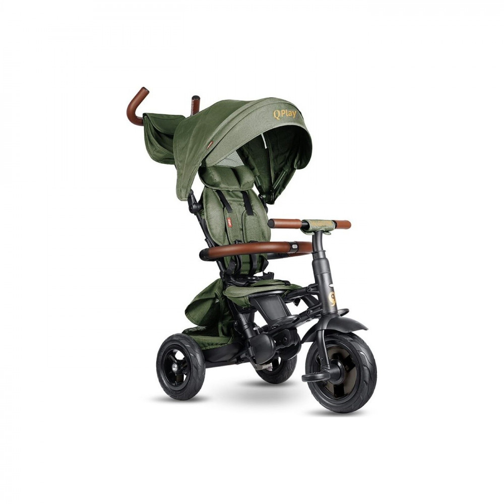 Η φωτογραφία δείχνει Qplay&nbsp;Rito Deluxe Air&nbsp;Αναδιπλούμενο Τρίκυκλο Ποδηλατάκι 10 - 72 μηνών BlackΈλεγχος τιμονιού από το γονέαΛειτουργία ελεύθερου τροχούΛειτουργία ελεύθερης λαβής τιμονιούΖώνη ασφαλείας 5 σημείων με επένδυσηΆνετο κάθισμα με ρύθμιση πλάτης σε δύο στάδιαΕπιπλέον υποστήριξη ρύ