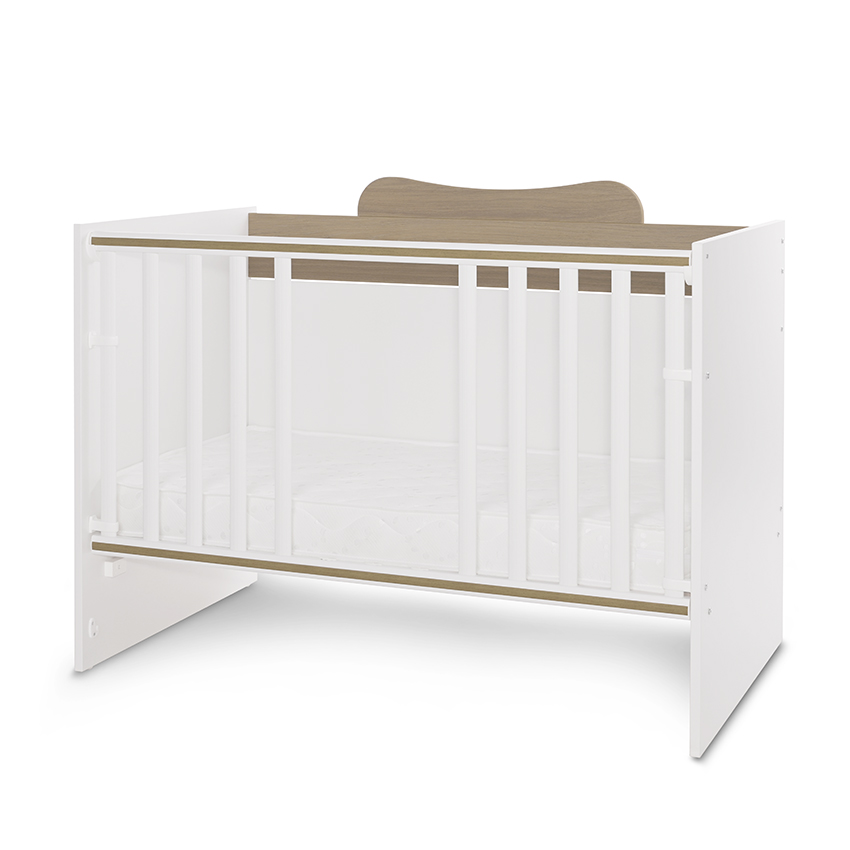 Η φωτογραφία δείχνει Κούνια μετατρεπόμενη σε κρεβάτι προεφηβικό και γραφείο της εταιρείας Lorelli.