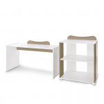 Η φωτογραφία δείχνει Κούνια μετατρεπόμενη σε κρεβάτι προεφηβικό και γραφείο της εταιρείας Lorelli.