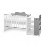 Η φωτογραφία δείχνει Κούνια μετατρεπόμενη σε κρεβάτι προεφηβικό και γραφείο της εταιρείας Lorelli.