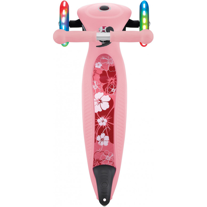 Η φωτογραφία δείχνει Globber Scooter Junior Foldable Fantasy Lights Flowers Pastel Pink (433-210).
