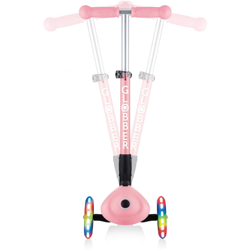 Η φωτογραφία δείχνει Globber Scooter Junior Foldable Fantasy Lights Flowers Pastel Pink (433-210).