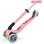 Η φωτογραφία δείχνει Globber Scooter Junior Foldable Fantasy Lights Flowers Pastel Pink (433-210).