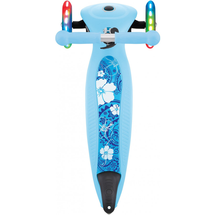 Globber Scooter Junior Foldable Fantasy Lights Flowers Pastel Blue (433-200).