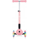 Η φωτογραφία δείχνει Globber Scooter Junior Foldable Fantasy Lights Flowers Pastel Pink (433-210).