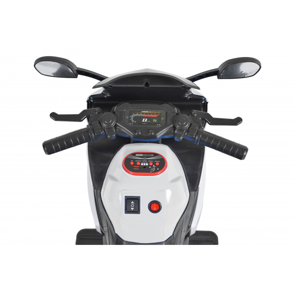 Ηλεκτροκίνητη μηχανή της εταιρείας Moni Cangaroo κατάλληλη για παιδιά από 3 έως 8 ετών και μέγιστου βάρους τα 30 κιλά.