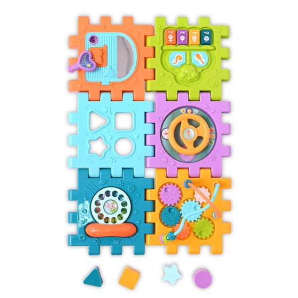 Κύβος πολλών δραστηριοτήτων της εταιρείας LorelliΔιάφορες παιδικές μελωδίεςΠλήκτρα πιάνουΤηλέφωνο με καντράν και ακουστικόΚαθρέφτηςΠόρτα με κλειδίΠεριστρεφόμενο τιμόνιΠαιχνίδι με σχήματα 4 τεμΠεριστρεφόμενα γρανάζιαΣπείραΔύο επίπεδα έντασης και επιλογή σίγασηςΤο σετ περιέχει:6 κύρια μέρη και 4 καλού