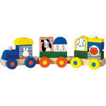 Ξύλινο τρενάκι της εταιρείας Miffy σε πολύχρωμες αποχρώσεις.