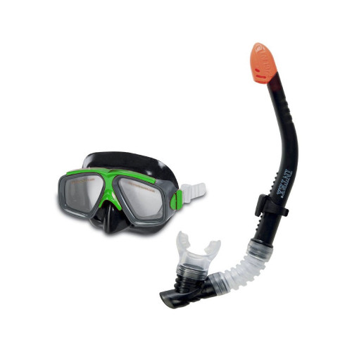 Intex Surf Rider Swim Set Σετ Αναπνευστήρα Υψηλής Ροής & Υποαλλεργικής Μάσκας 55949-GREEN