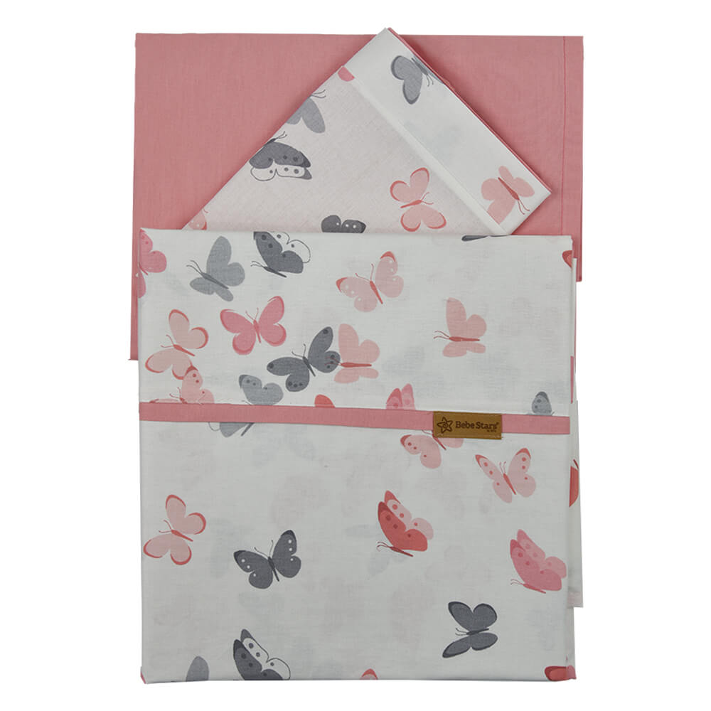 Η φωτογραφία δείχνει Σετ Σεντόνια 3 τεμαχίων:Πανωσέντονο, κατωσέντονο και μαξιλαροθήκη100% υψηλής ποιότητας βαμβακερό ύφασμα,Προσαρμόζεται σε κούνια/κρεβατάκι, κρεβατάκι προεφηβικό και κούνια/καναπέ,Απαλό, αγκαλιάζει τρυφερά το μωρό,Αντοχή στις πολλές πλύσεις.