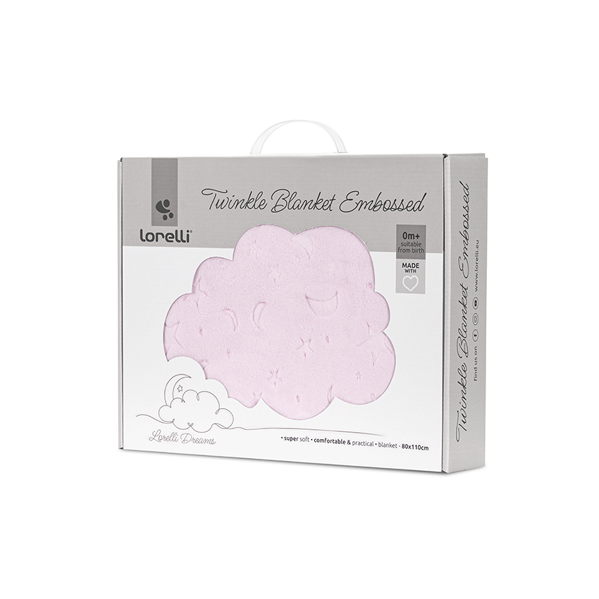 LORELLI ΒΡΕΦΙΚΗ ΚΟΥΒΕΡΤΑ TWINKLE EMBOSSED PINK 80×110 CM 10340192502