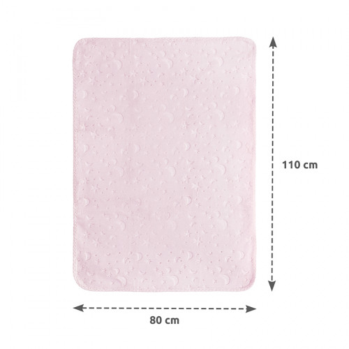 LORELLI ΒΡΕΦΙΚΗ ΚΟΥΒΕΡΤΑ TWINKLE EMBOSSED PINK 80×110 CM 10340192502