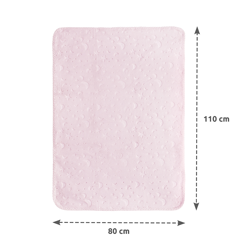 LORELLI ΒΡΕΦΙΚΗ ΚΟΥΒΕΡΤΑ TWINKLE EMBOSSED PINK 80×110 CM 10340192502