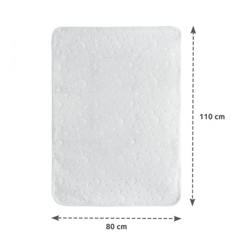LORELLI ΒΡΕΦΙΚΗ ΚΟΥΒΕΡΤΑ TWINKLE EMBOSSED WHITE 80×110 CM GREY 10340192503