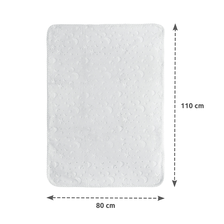 LORELLI ΒΡΕΦΙΚΗ ΚΟΥΒΕΡΤΑ TWINKLE EMBOSSED WHITE 80×110 CM GREY 10340192503