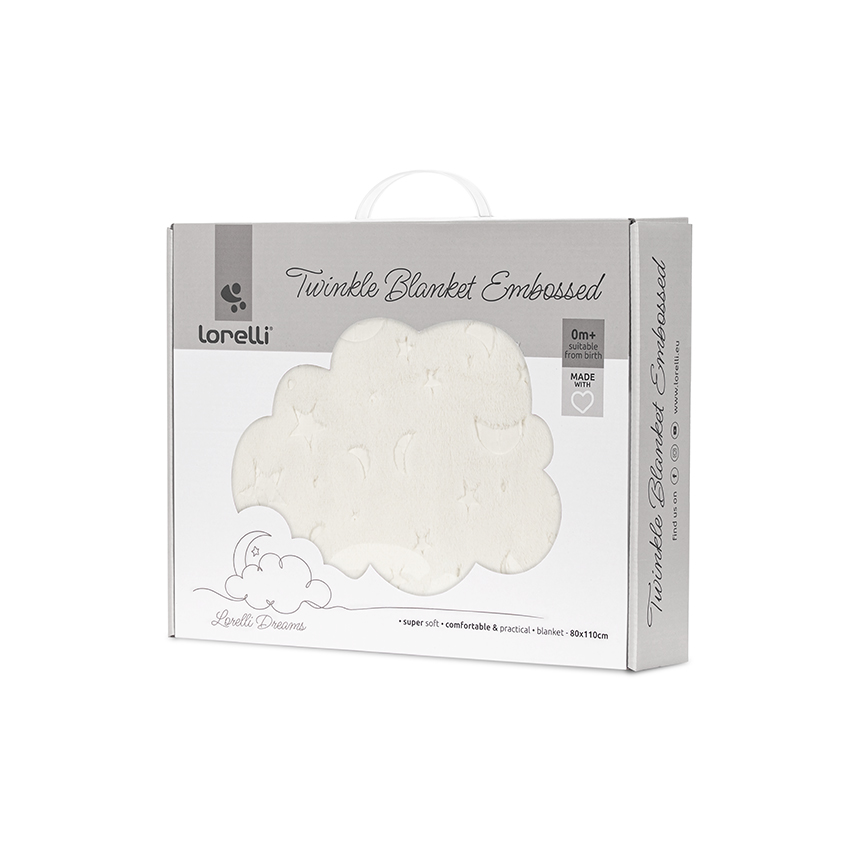 LORELLI ΒΡΕΦΙΚΗ ΚΟΥΒΕΡΤΑ TWINKLE EMBOSSED ΕCRU 80×110 CM 10340192504
