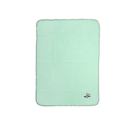DIMCOL Κουβέρτα Πικέ Με Κέντημα bebe Aviator 186 100X160 Mint 100% Cotton 31142649016
