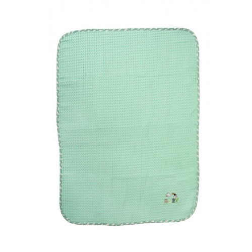 DIMCOL Κουβέρτα Πικέ Με Κέντημα bebe Stork 195 100X160 Mint 100% Cotton 31142649025