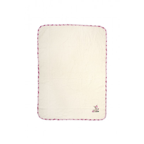 DIMCOL Κουβέρτα Πικέ Με Κέντημα bebe Deer 198 100X160 Ecru-Pink 100% Cotton 31142649028